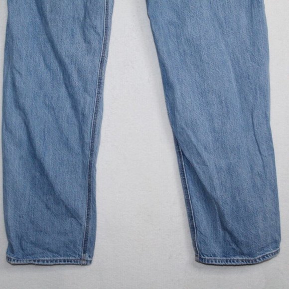 American Eagle womens jeans size 10 Long light wash denim 90s low rise straight - Picture 8 of 8